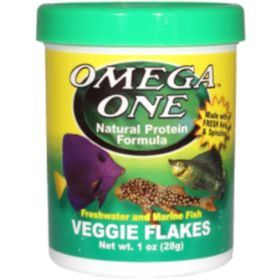 Omega One Veggie Flakes 270 ml 28 gr Balık Yemi