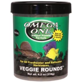 Omega One Veggie Rounds 490 ml 227 gr Balık Yemi