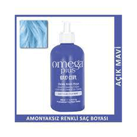 Omega Plus Bad Girl Açık Mavi Amonyaksız 250 ml Saç Boyası