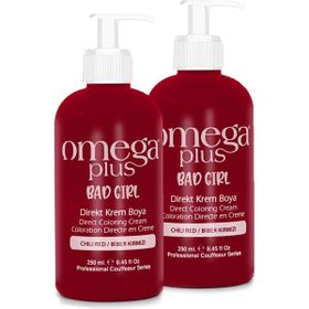 Omega Plus Bad Girl Biber Kırmızısı 2x250 ml Saç Boyası