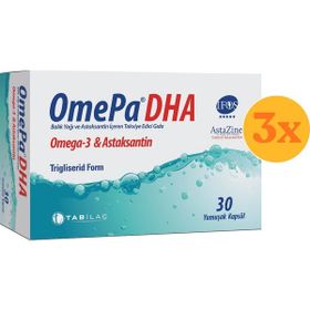 OmePa DHA Omega 3 Astaksantin 3x30 Kapsül