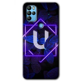Omix X300 Dark Neon Yaprak Ü Harfi Baskılı Uyumlu Silikon Kılıf
