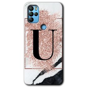 Omix X300 Pembe Mermer Desenli T Harfi Baskılı Uyumlu Silikon Kılıf