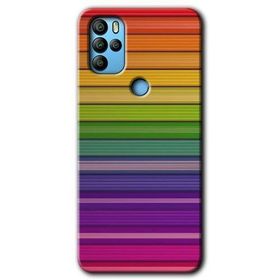 Omix X500 Colorful Lines Baskılı Uyumlu Silikon Kılıf