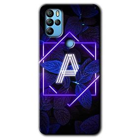 Omix X500 Dark Neon Yaprak A Harfi Baskılı Uyumlu Silikon Kılıf