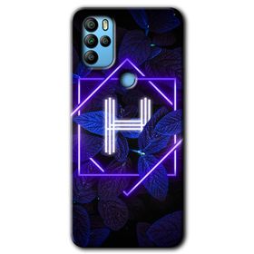Omix X500 Dark Neon Yaprak H Harfi Baskılı Uyumlu Silikon Kılıf