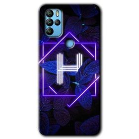 Omix X500 Dark Neon Yaprak H Harfi Baskılı Uyumlu Silikon Kılıf