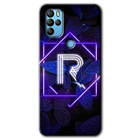 Omix X500 Dark Neon Yaprak R Harfi Baskılı Uyumlu Silikon Kılıf