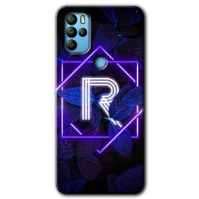 Omix X500 Dark Neon Yaprak R Harfi Baskılı Uyumlu Silikon Kılıf