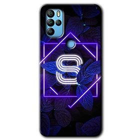 Omix X500 Dark Neon Yaprak S Harfi Baskılı Uyumlu Silikon Kılıf