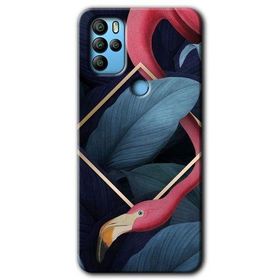 Omix X500 Flamingo Yaprak Baskılı Uyumlu Silikon Kılıf
