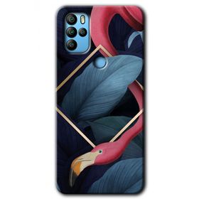 Omix X500 Flamingo Yaprak Baskılı Uyumlu Silikon Kılıf