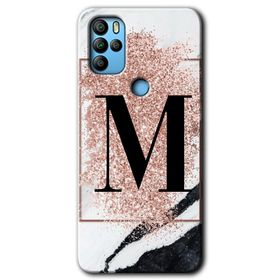Omix X500 Pembe Mermer Desenli K Harfi Baskılı Uyumlu Silikon Kılıf