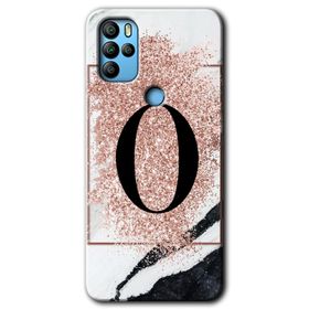 Omix X500 Pembe Mermer Desenli K Harfi Baskılı Uyumlu Silikon Kılıf