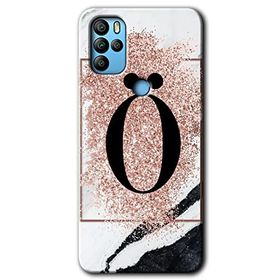 Omix X500 Pembe Mermer Desenli Ö Harfi Baskılı Uyumlu Silikon Kılıf
