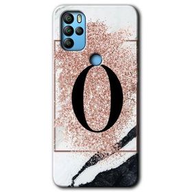Omix X500 Pembe Mermer Desenli Ö Harfi Baskılı Uyumlu Silikon Kılıf