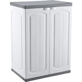 Omnipazar Clk-805 Plastik 2 Kapaklı Çok Amaçlı Demonte Beyaz Banyo Dolabı