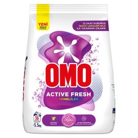Omo Active Fresh Renkliler İçin 5.5 kg Toz Çamaşır Deterjanı