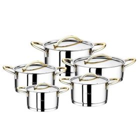 Oms 1011 Gold 10 Parça Çelik Silindir Tencere Seti