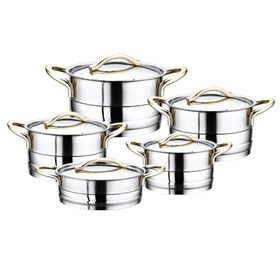 Oms 1015 10 Parça Gold Silindir Tencere Seti