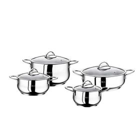 Oms 1023 Yummy Silver 8 Parça Tencere Seti