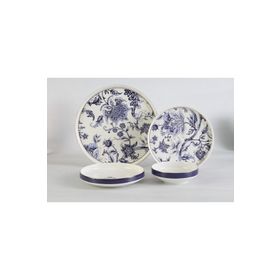Oms 11161 Lolite 24 Parça Çiçekli Modern Çağdaş Tasarımlı 1 Sınıf Porselen Yemek Takımı