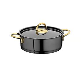 Oms 1315-B Jet Black Steel 8 Parça Çelik Tencere Seti