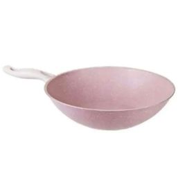 Oms 3211 28x9 cm Pembe Granit Wok Tava