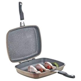 Oms 3215 Kahverengi Granit 36 cm Çift Taraflı Tava