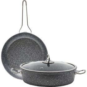 OMS 3257 3 Parça Granit Tencere Tava Seti