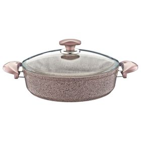 Oms 3310 Granit 26 cm Kahve Pembe Karnıyarık Tencere