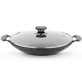 Oms 34 cm Granit Kapaklı Tava