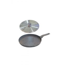 Oms 34 cm Gri Bazlama Gözleme Balık Tavası Döküm