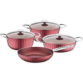 Oms 3518 Antrasit 7 Parça Colonna Granit Tencere Set