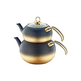Oms 8210 Gold 4 Parça Büyük Boy L Granit Küre Çaydanlık