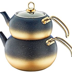 Oms 8210 Gold 4 Parça Büyük Boy L Granit Küre Çaydanlık