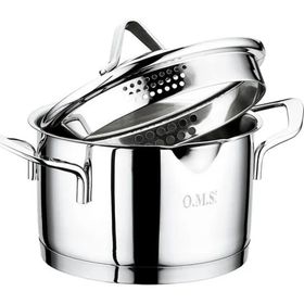 Oms Collection 2039 22 cm Dökme Ağız Çelik Tencere