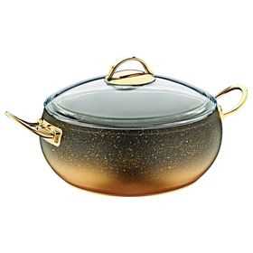 Oms Collection 3141 2 Parça Bio Granit 20x9 cm Gold Derin Küre Tencere