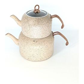 Oms Collection 8250 Andiamo L Boy 4 Parça Kum Beji Bio Granit Çaydanlık Seti