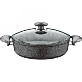 Oms GR204 Granit Gri 30 cm Kısa Tencere