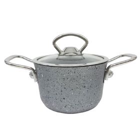 Oms Granit 12x7,5 cm Gri Mini Güveç Tencere