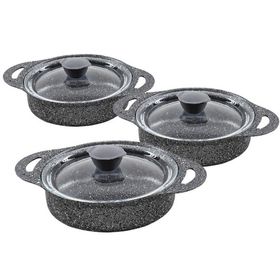 Oms Granit 3015 6 Parça Gri Alm Döküm Sahan Set