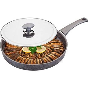 Oms Granit 34 cm Metal Saplı Balık Tavası