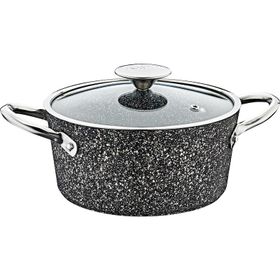 Oms Indüksiyon 3116 Siyah 20 cm Granit Derin Tencere