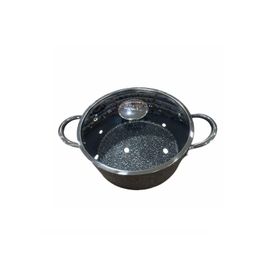 Oms Indüksiyon 3116 Siyah 20 cm Granit Derin Tencere