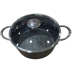 Oms Indüksiyon 3116 Siyah 22 cm Granit Derin Tencere