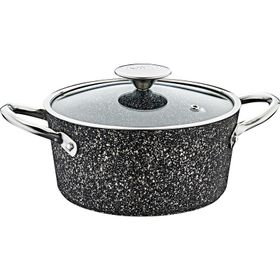 Oms Indüksiyon 3116 Siyah 22 cm Granit Derin Tencere