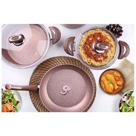 Oms OMS-0136 7 Parça Rose Granit Tencere Seti