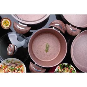 Oms OMS-0136 7 Parça Rose Granit Tencere Seti