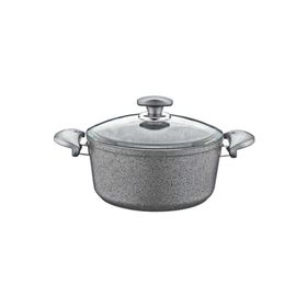 Oms OMS-0172 24x12 cm Gri Granit Derin Tencere
